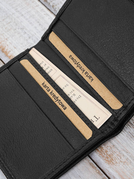 Дървен Мъжки Портфейл с RFID Черен