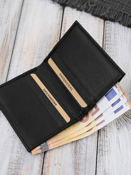 Дървен Мъжки Портфейл с RFID Черен