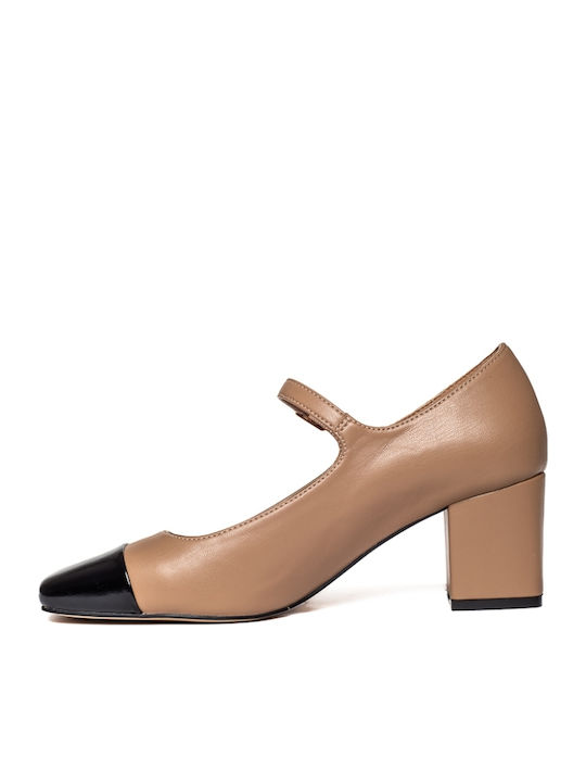 Beige Medium Heels