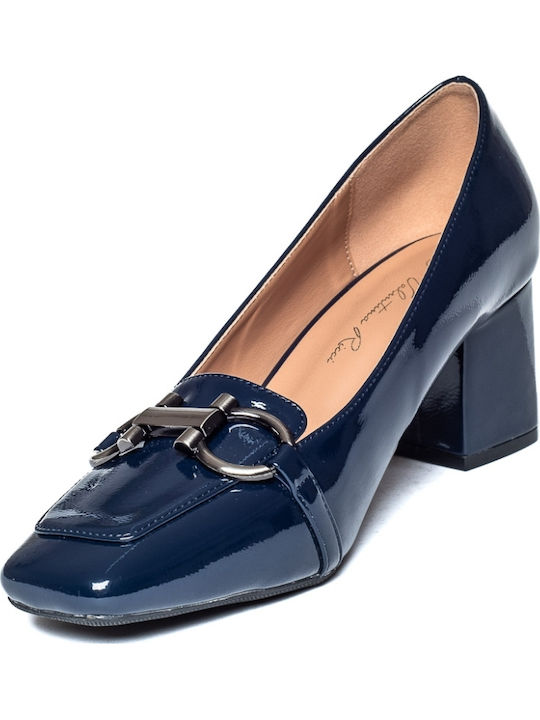 Pumps Mit Mittelhohem Marineblauen