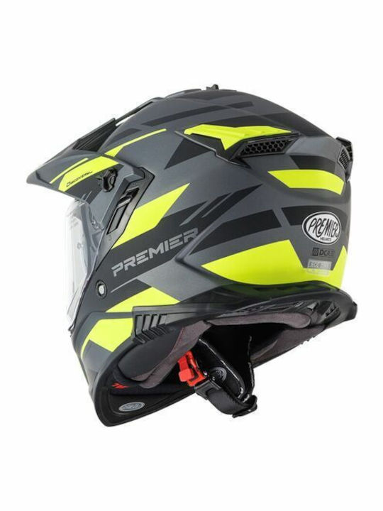 Premier Discovery EAY17BM Casca Moto On-Off ECE 22.06 cu Pinlock (Membrană Antiaburire) și Sunvisor