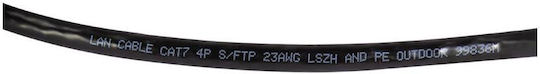 LogiLink S/FTP Cat.7 (10Gbps) Καλώδιο Δικτύου Ethernet εξωτερικού χώρου χωρίς ακροδέκτες 50m Μαύρο