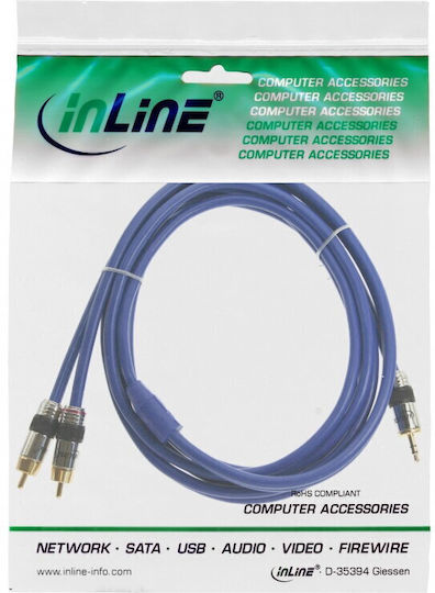 InLine RCA Male to RCA Female Converter Blue 1 Piece 89932P