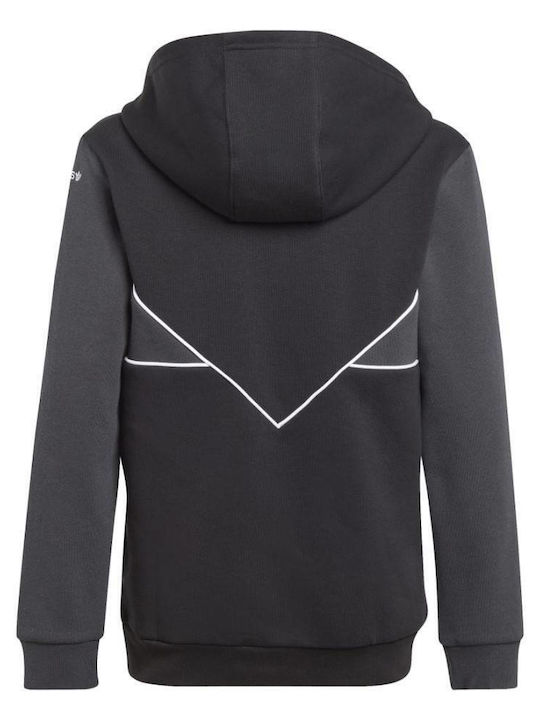 Kids Sweatshirt with Hood and Pockets Black Adicolor