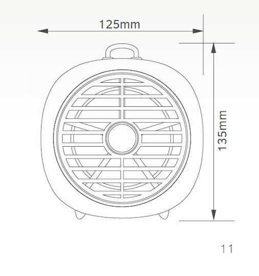 Lineme USB Rechargeable Fan 4W White 02-00405