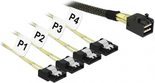 Delock Cable Mini Sas Hd Sff-8643 > 4 X Sata 7 Pin 1 M 83393