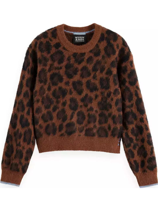Women's Sweater Woolen Leopard