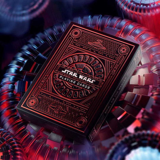 Theory11 Dark Side Σετ Συλλεκτική Τράπουλα Star Wars Πλαστική για Poker Κόκκινη