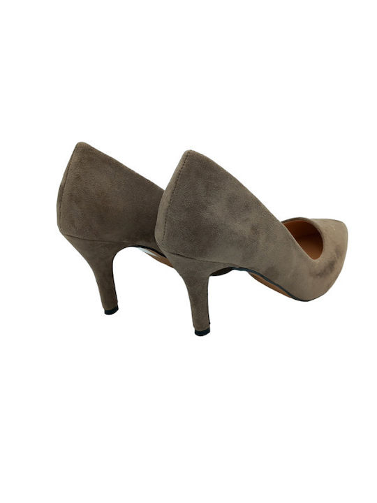 Suede Γόβες Καφέ