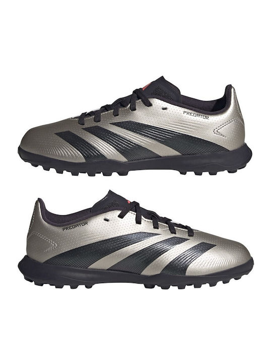 Predator League Kids Turf Soccer Shoes Silver