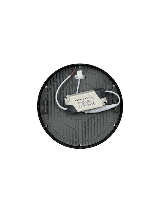 Vivalux Dars Ceiling Mount Light Bathroom 17.5cm Black with Integrated LED