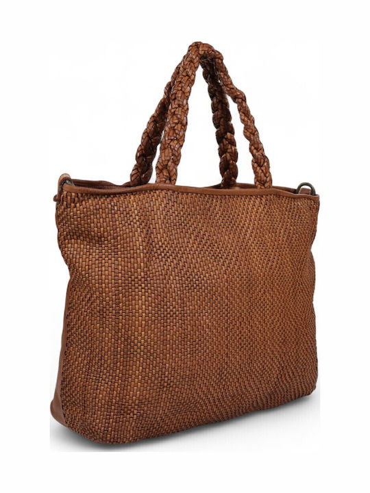 Damentasche aus Leder Passaggio Shopper Tabak Braun