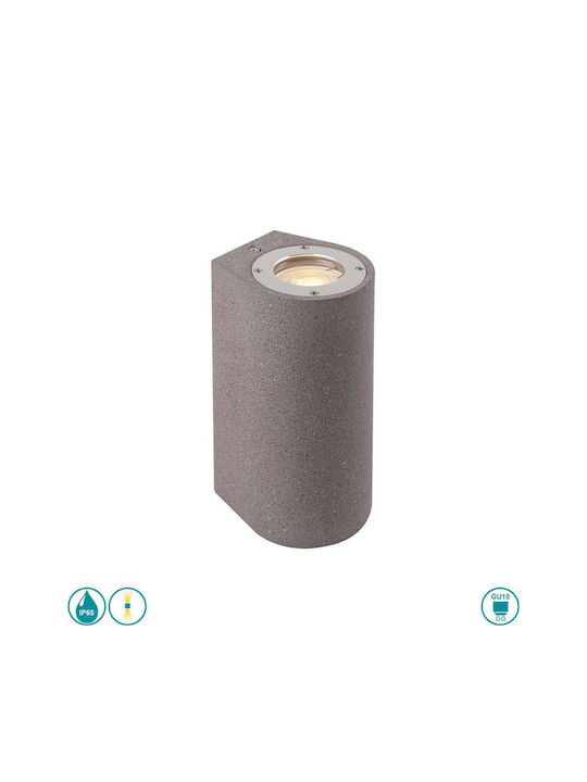 Viokef Kithnos Wandmontiertes Außen-Spotlight GU10 IP65 Doppelstrahl 8.4x10x18εκ.