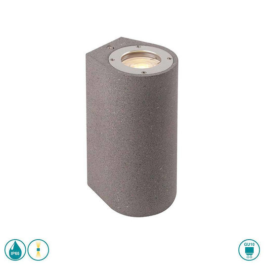 Viokef Kithnos Spot de exterior montat pe perete GU10 IP65 Dublu Fascicul 8.4x10x18εκ.