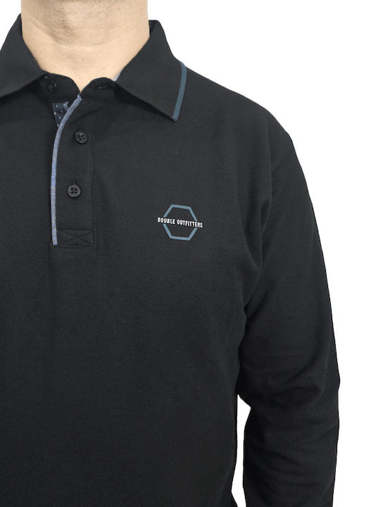 Polo Herrenbluse Kurzarm Schwarze