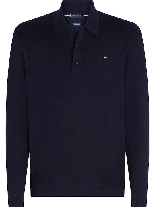 Polo Langarm-Pullover Blue