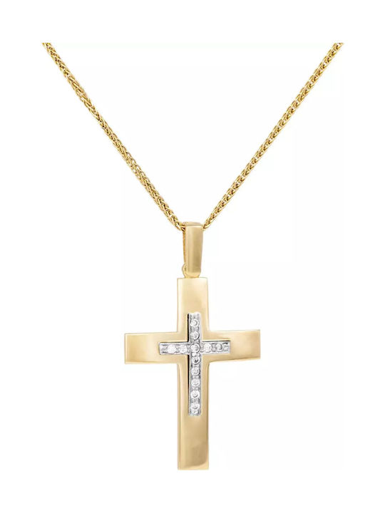 Gold Cross 14K Double Sided