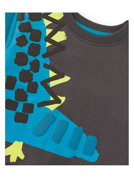Kids Sweatpants Set Grey and Blue