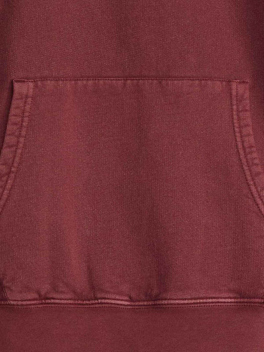Authentic Sweatshirt mit Kapuze Dark Red, Burgundy
