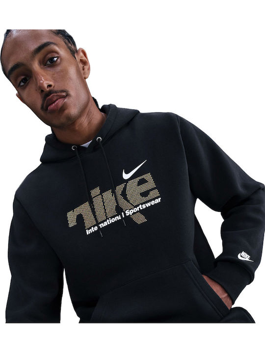 Club Sweatshirt with Hood Black