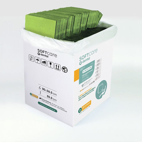 Bournas Medicals Dental Green Towel 1ply + 1ply without Dispenser