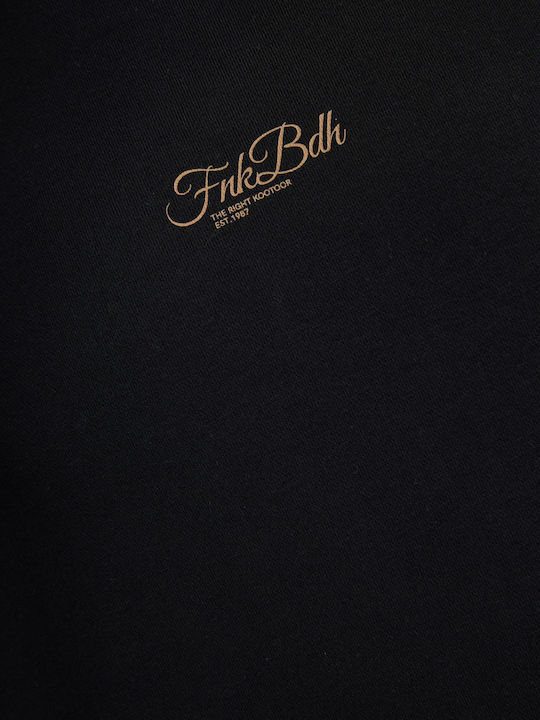 Φούτερ με Κουκούλα Μαύρο FBM012-062-06-BLACK