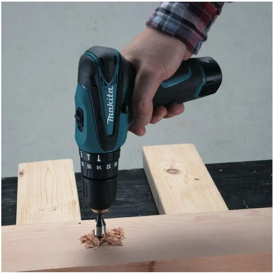 Makita Set Impact Drill Driver & Impact Screwdriver 10.8V with 2 Batteries 1.3Ah and Case with Drills & Nibs