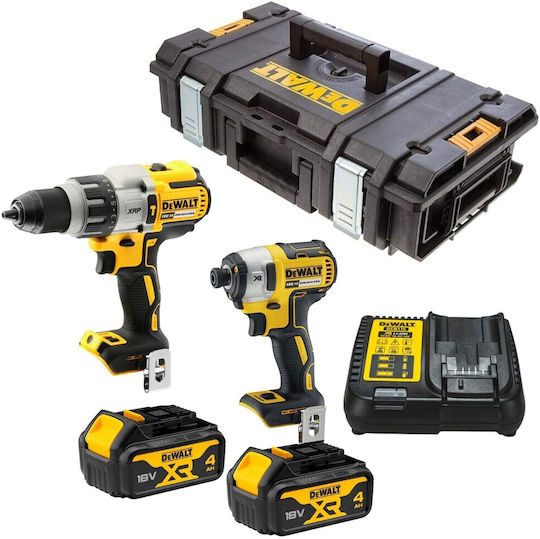 DEWALT DCK276Μ2 (DCD785+DCF880) Сет Ударна бормашина & Ударна отвертка Безчетков 18V с 2 батерии 4Ах и куфар