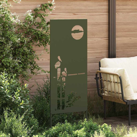 Vidaxl Decorative Garden Plate Olive 50 x 140 Cm Cold Rolled Steel