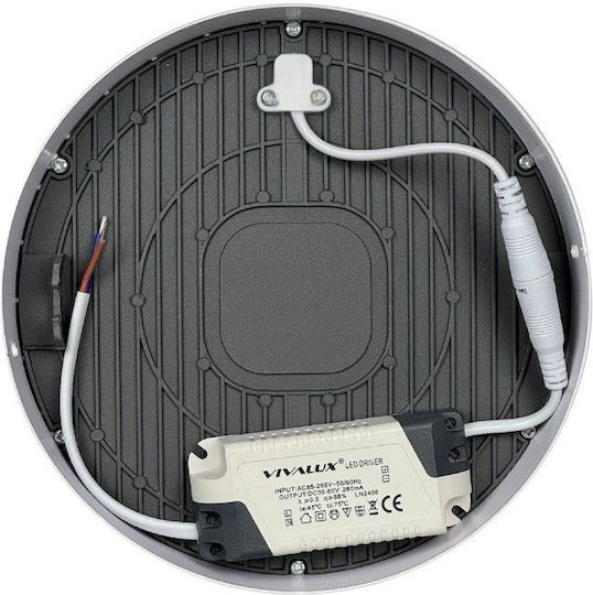 Vivalux Rund Draußen LED Panel 24W mit Natürliches Weiß Licht 4000K