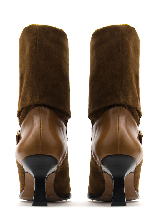 Wildleder Stiefeletten Damen Tabac Braun