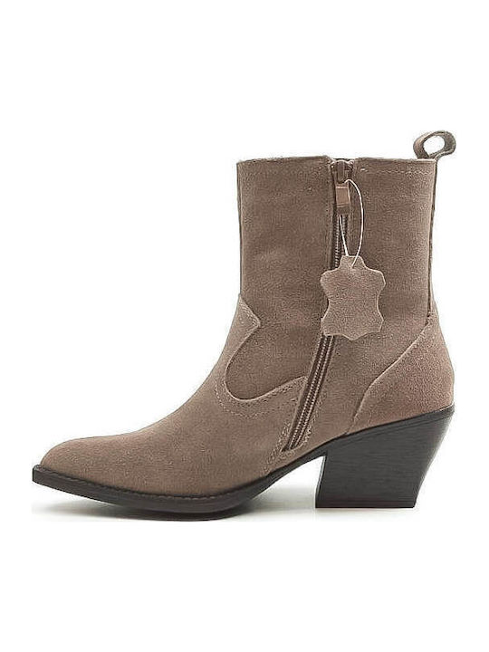 Suede Women's Cowboy Boots Khaki