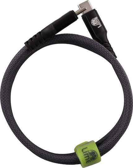 Lime Magnetic / Braided USB 2.0 Cable USB-C male - USB-C 68W Πράσινο 1.2m