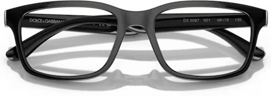 Dolce & Gabbana Kindlich Kunststoff Brillenrahmen Schwarz DX5097 501