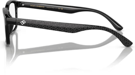 Dolce & Gabbana Kindlich Kunststoff Brillenrahmen Schwarz DX5097 501