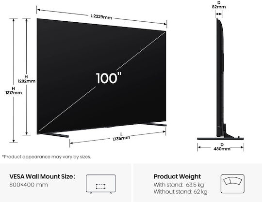 Hisense Smart Fernseher 100" 4K UHD Mini-LED U7Q HDR (2025)