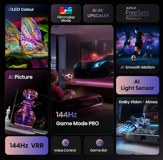 Hisense Smart Television 43" 4K UHD QLED E7Q Pro HDR (2025)