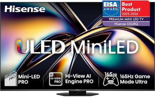 Hisense Smart Television 65" 4K UHD Mini LED 65U8Q (2025)