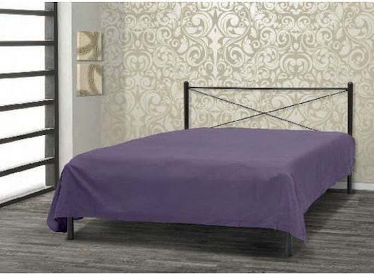 Hermes Double Metal Bed Black For Mattress 160x200cm