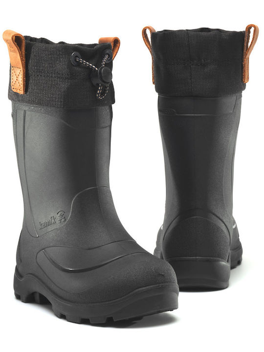 Leder Kinderstiefel Schwarz