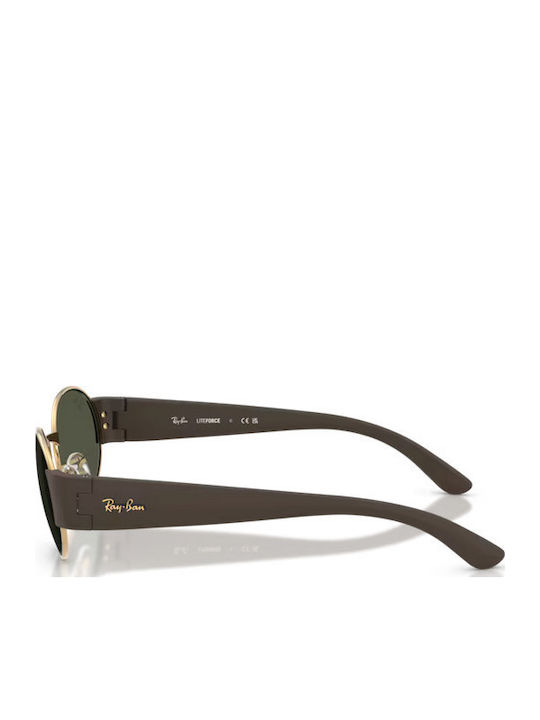 Ray Ban Unisex Sonnenbrille mit Gold Metall Gestell und Grün Linse RB3770 001/31