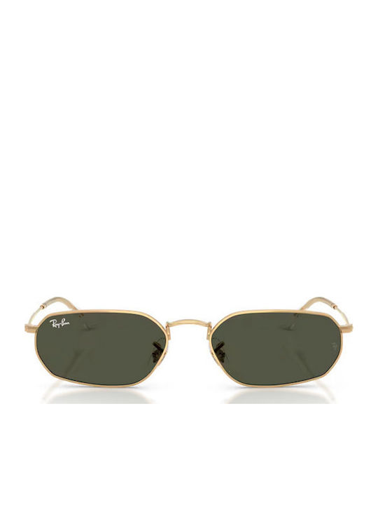 Ray Ban Unisex Γυαλιά Ηλίου με Χρυσό Μεταλλικό Σκελετό και Πράσινο Φακό RB3947 001/31