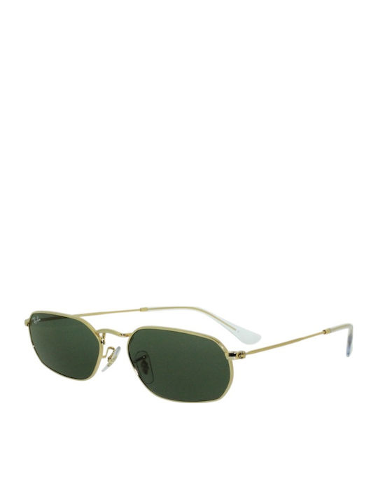 Ray Ban Unisex Γυαλιά Ηλίου με Χρυσό Μεταλλικό Σκελετό και Πράσινο Φακό RB3947 001/31