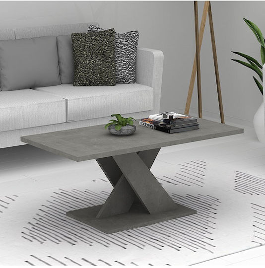 Rectangular Central Coffee Table Marcello Wooden Anthracite L110xW55xH48cm
