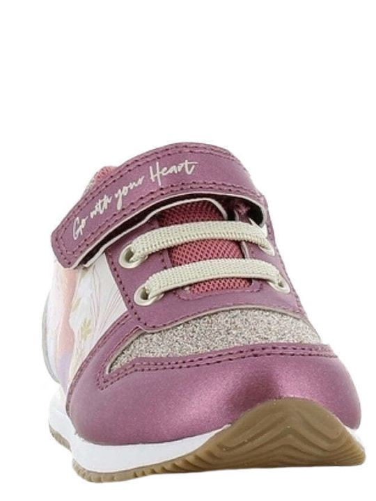 Παιδικά Sneakers με Σκρατς & Φωτάκια Μωβ