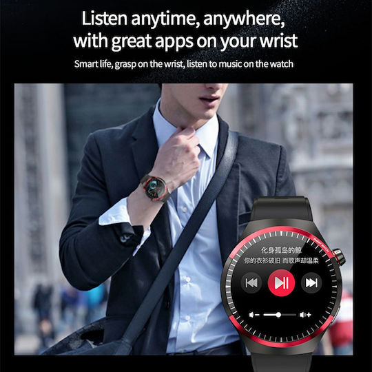 WK WH-05 Smartwatch με Παλμογράφο (Μαύρο)