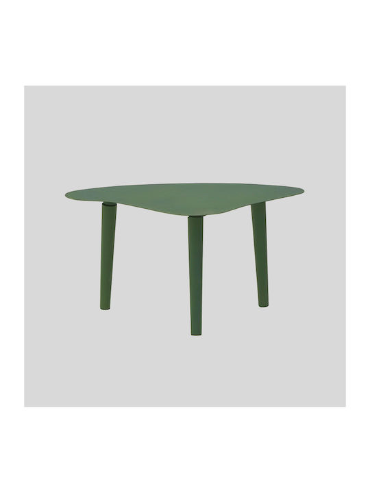 Oval Metal Side Table Green 60x40x30 cm