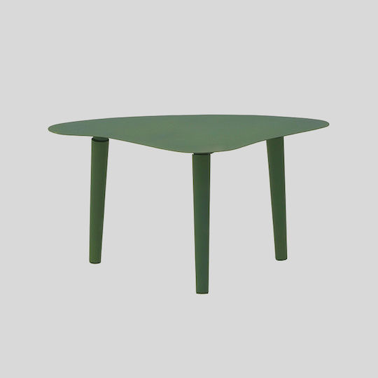 Oval Beistelltisch Metall Grün M60xB40xH30cm