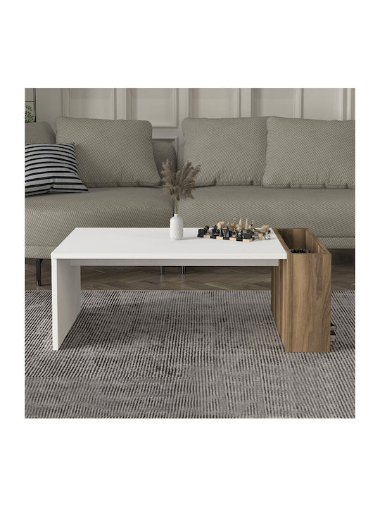 Rectangular Central Coffee Table View Wooden Brown W95xL50xH34cm