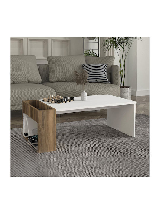 Rectangular Central Coffee Table View Wooden Brown W95xL50xH34cm